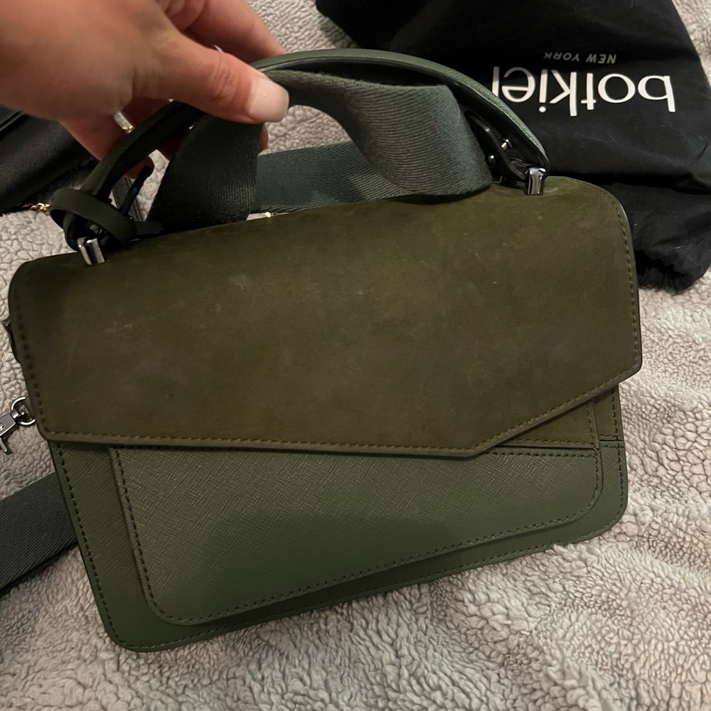 Botkier Green Suede Cross Body bag